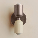 Up Down Wall Sconce - Pewter Canopy / Pewter Upper Shade