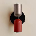 Up Down Wall Sconce - Black Canopy / Pewter Upper Shade