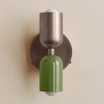 Up Down Wall Sconce - Pewter Canopy / Pewter Upper Shade