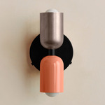 Up Down Wall Sconce - Black Canopy / Pewter Upper Shade