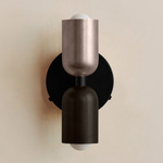 Up Down Wall Sconce - Black Canopy / Pewter Upper Shade