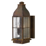 Bingham 120V Outdoor Wall Sconce - Sienna / Clear Seedy