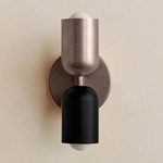 Up Down Slim Wall Sconce - Pewter Canopy / Pewter Upper Shade