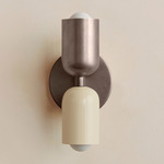 Up Down Slim Wall Sconce - Pewter Canopy / Pewter Upper Shade