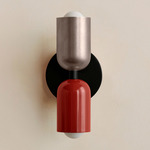 Up Down Slim Wall Sconce - Black Canopy / Pewter Upper Shade