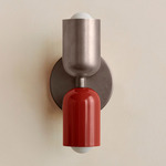Up Down Slim Wall Sconce - Pewter Canopy / Pewter Upper Shade