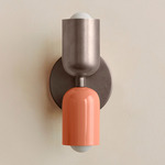 Up Down Slim Wall Sconce - Pewter Canopy / Pewter Upper Shade