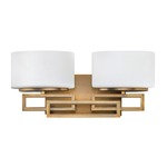 Lanza Bathroom Vanity Light - Brushed Bronze / Etched Opal