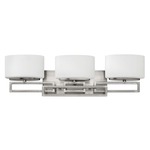Lanza Bathroom Vanity Light - Antique Nickel / Etched Opal