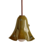 Fazzo Petite Pendant - Patina Brass / Pistachio with Pistachio Embellishments