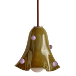 Fazzo Petite Pendant - Pewter / Pistachio with Lilac Embelleshments