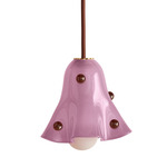 Fazzo Petite Pendant - Brass / Lilac with Amber Embelleshments