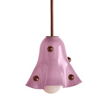 Fazzo Petite Pendant - Patina Brass / Lilac with Amber Embelleshments