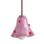 Fazzo Petite Pendant - Brass / Lilac with Poppy Embelleshments