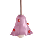 Fazzo Petite Pendant - Patina Brass / Lilac with Poppy Embelleshments