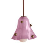 Fazzo Petite Pendant - Patina Brass / Lilac with Pistachio Embelleshments