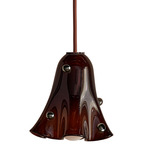 Fazzo Petite Pendant - Blackened Brass / Tobacco with Ink Embellishments
