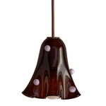 Fazzo Petite Pendant - Patina Brass / Tobacco with Lilac Embellishments