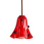 Fazzo Petite Pendant - Pewter / Poppy with Ink Embellishments