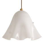 Fazzo Pendant - Brass / Opaline with Opaline Embellishments