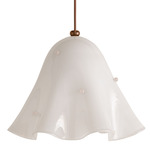 Fazzo Pendant - Patina Brass / Opaline with Opaline Embellishments
