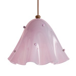 Fazzo Pendant - Patina Brass / Lilac with Lilac Embelleshments