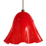 Fazzo Pendant - Patina Brass / Poppy with Poppy Embellishments
