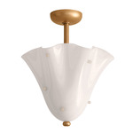 Fazzo Surface Mount - Brass / Opaline with Opaline Embellishments