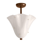 Fazzo Surface Mount - Patina Brass / Opaline with Opaline Embellishments