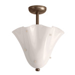 Fazzo Surface Mount - Pewter / Opaline with Opaline Embellishments