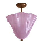 Fazzo Surface Mount - Patina Brass / Lilac with Lilac Embelleshments