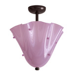 Fazzo Surface Mount - Blackened Brass / Lilac with Lilac Embelleshments