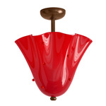 Fazzo Surface Mount - Patina Brass / Poppy with Poppy Embellishments