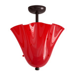 Fazzo Surface Mount - Blackened Brass / Poppy with Poppy Embellishments