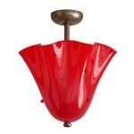 Fazzo Surface Mount - Pewter / Poppy with Poppy Embellishments