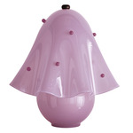 Fazzo Table Lamp - Blackened Brass / Lilac with Lilac Embelleshments