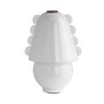Calla Table Lamp - Blackened Brass / Opaline with Opaline Embellishments