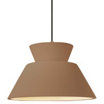 Radiance Trapezoid Large Cord Hung Pendant - Dark Bronze / Adobe