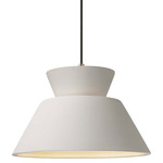 Radiance Trapezoid Large Cord Hung Pendant - Dark Bronze / Bisque