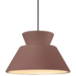 Radiance Trapezoid Large Cord Hung Pendant - Antique Brass / Canyon Clay