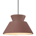 Radiance Trapezoid Large Cord Hung Pendant - Brushed Nickel / Canyon Clay
