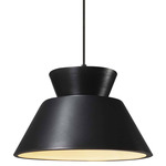 Radiance Trapezoid Large Cord Hung Pendant - Matte Black / Carbon