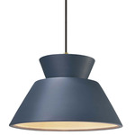 Radiance Trapezoid Large Cord Hung Pendant - Antique Brass / Midnight Sky