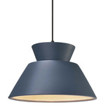 Radiance Trapezoid Large Cord Hung Pendant - Matte Black / Midnight Sky