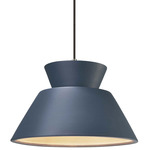 Radiance Trapezoid Large Cord Hung Pendant - Brushed Nickel / Midnight Sky