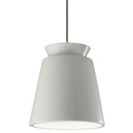 Radiance Trapezoid Tall Pendant - Polished Chrome / Matte White