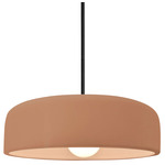 Radiance Spire Stem Hung Pendant - Matte Black / Adobe