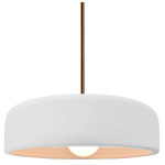 Radiance Spire Stem Hung Pendant - Brushed Brass / Bisque