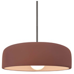 Radiance Spire Stem Hung Pendant - Brushed Nickel / Canyon Clay