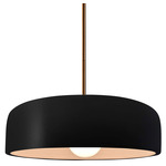 Radiance Spire Stem Hung Pendant - Brushed Brass / Carbon